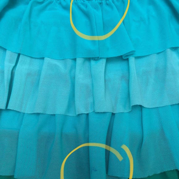 110 / 5 Hanna Andersson Teal Ombré Tulle Dress - Picture 2 of 2